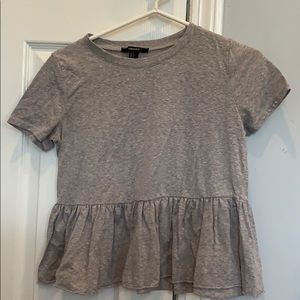 Grey peplum top from forever 21